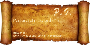 Palesich István névjegykártya