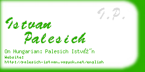 istvan palesich business card